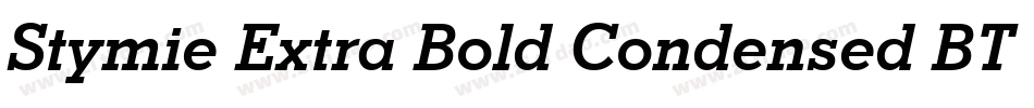 Stymie Extra Bold Condensed BT字体转换